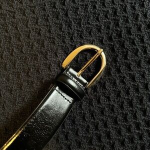 NWT Womens Zara Black Belt with Half Oval Gold Buckle size S/80
